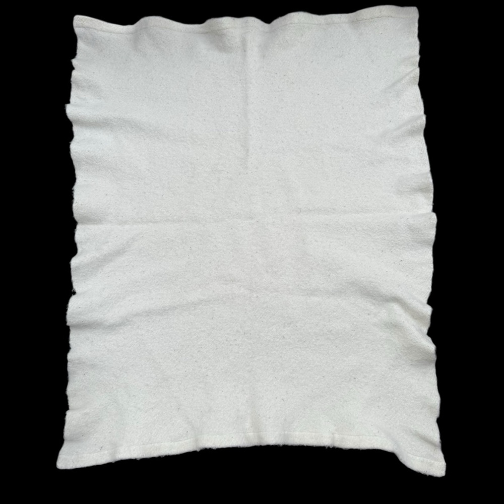 The Citizenry Baby Alpaca Wool White Throw Blanket Handmade in Peru Organic Edge
